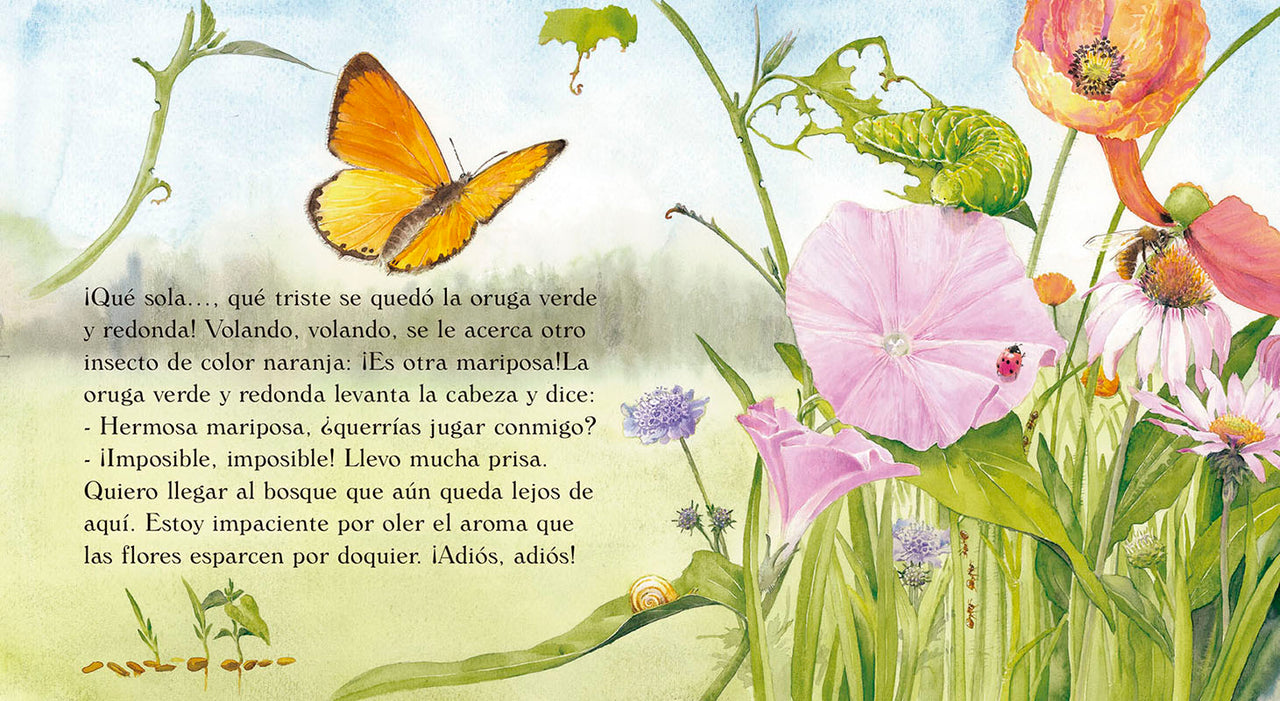 La oruga verde