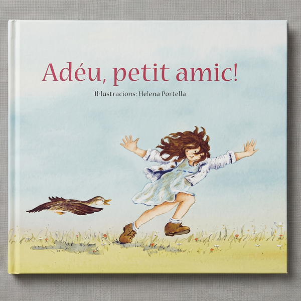 Portada del conte Adéu, petit amic!, il·lustrada per Helena Portella.