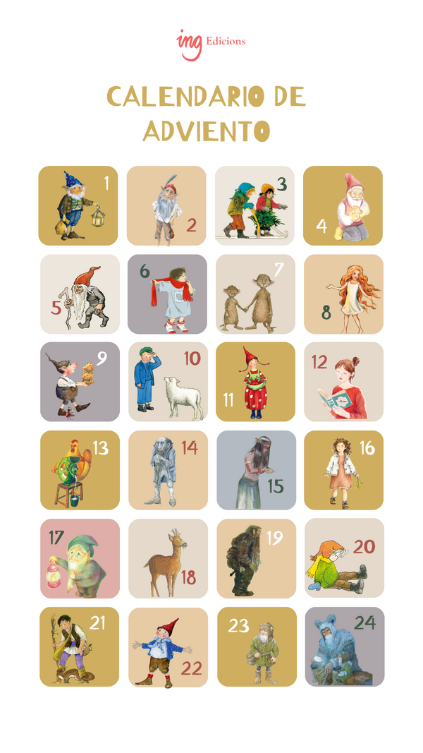 Calendario de adviento de ING Edicions (producto digital imprimible)