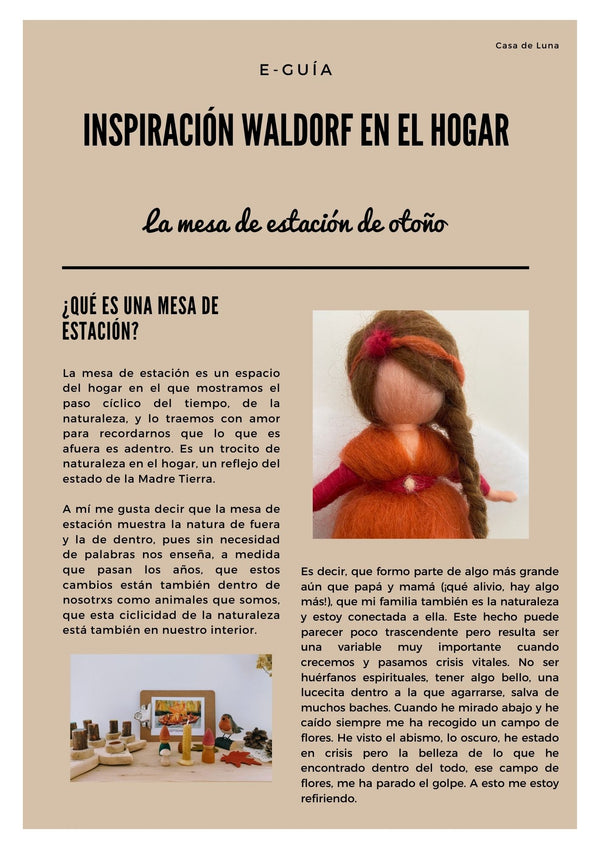 E-Guía "La mesa de estación de otoño"